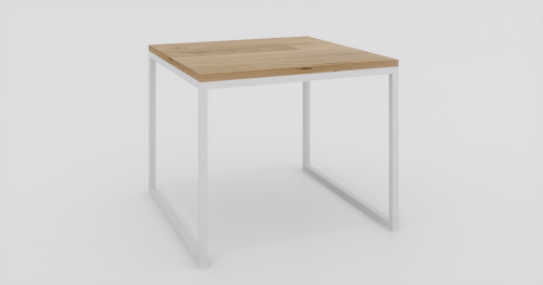 Stolik kawowy 60x60x50 Dąb | Biały