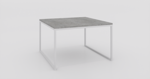 Stolik kawowy 80x80x50 Beton architektoniczny | Biały