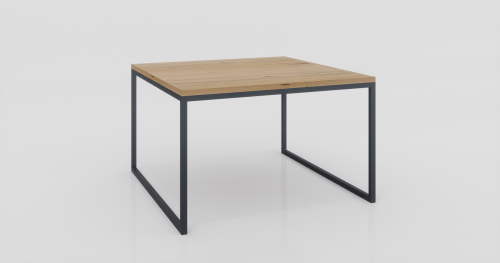 Stolik kawowy 80x80x50 Dąb | Czarny