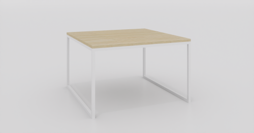 Stolik kawowy 80x80x50 Jesion | Biały