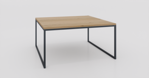 Stolik kawowy 100x100x50 Dąb | Czarny