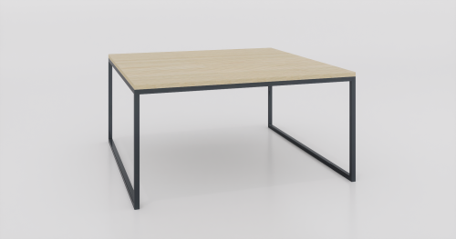 Stolik kawowy 100x100x50 Jesion | Czarny