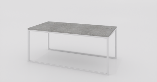 Stolik kawowy 120x60x50 Beton architektoniczny | Biały