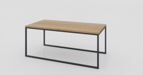 Stolik kawowy 120x60x50 Dąb | Czarny