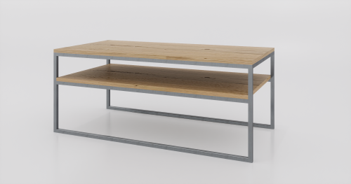 Stolik kawowy z półką 120x60x50 Dąb | Naturalny