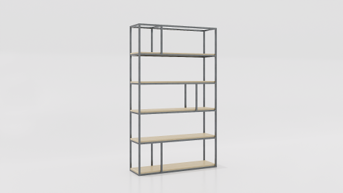 Regał 120x35x200 Jesion | Naturalny