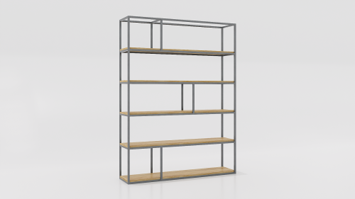 Regał 150x35x200 Dąb | Naturalny