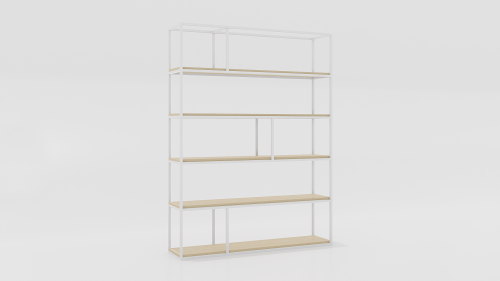 Regał 150x35x200 Jesion | Biały