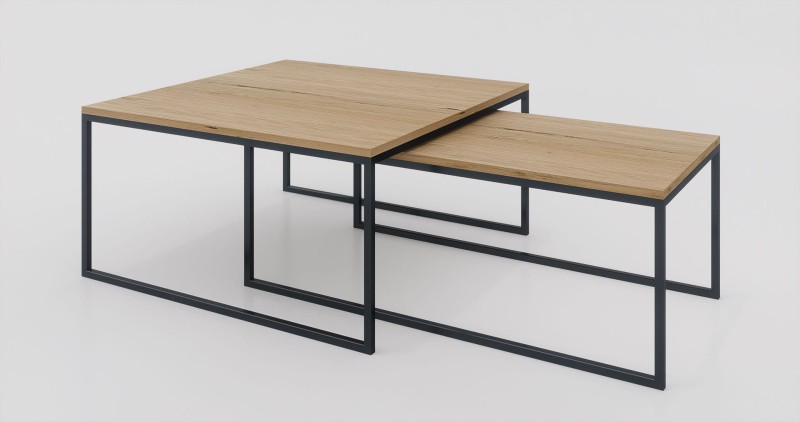 stolik kawowy zestaw 100x100, 120x60  dąb-czarny.jpg