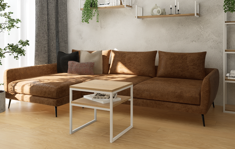 STOLIK KAWOWY Z PÓŁKĄ 50X50 dąb-biały 2.png