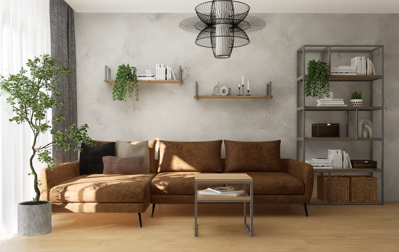 STOLIK KAWOWY Z PÓŁKĄ 50X50 dąb-stal.png