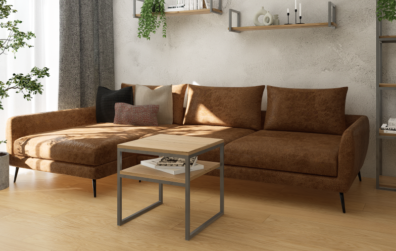 STOLIK KAWOWY Z PÓŁKĄ 50X50 dąb-stal 2.png