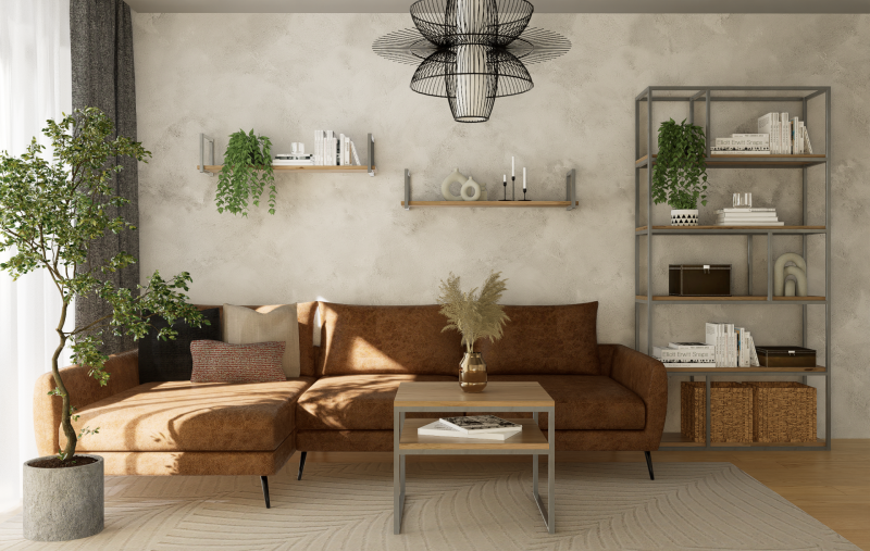 STOLIK KAWOWY Z PÓŁKĄ 60X60 dąb-stal.png