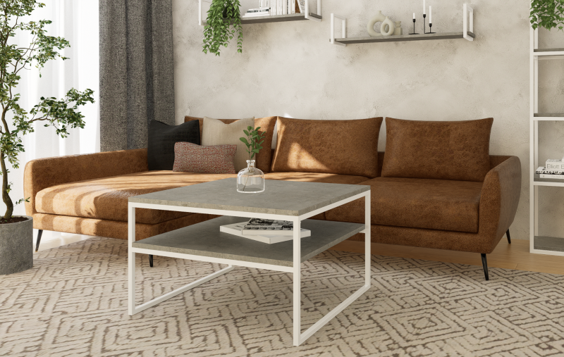 STOLIK KAWOWY Z PÓŁKĄ 80X80 beton-biały 2.png