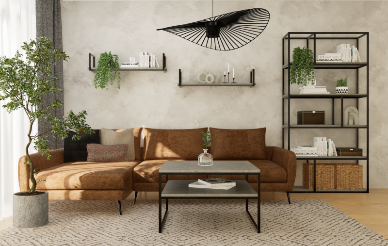 STOLIK KAWOWY Z PÓŁKĄ 80X80 beton-czarny.png