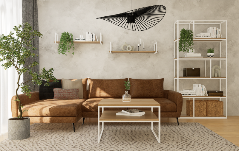 STOLIK KAWOWY Z PÓŁKĄ 80X80 dąb-biały.png