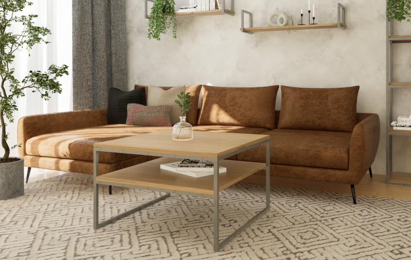 STOLIK KAWOWY Z PÓŁKĄ 80X80 dąb-stal 2.png