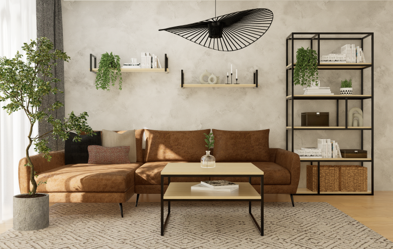 STOLIK KAWOWY Z PÓŁKĄ 80X80 jesion-czarny.png