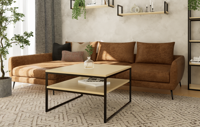 STOLIK KAWOWY Z PÓŁKĄ 80X80 jesion-czarny 2.png