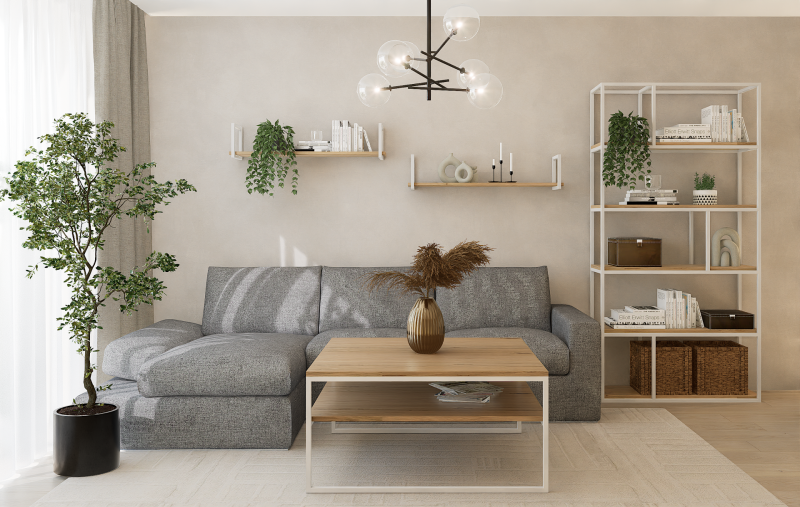 STOLIK KAWOWY Z PÓŁKĄ 100X100 dąb-biały.png