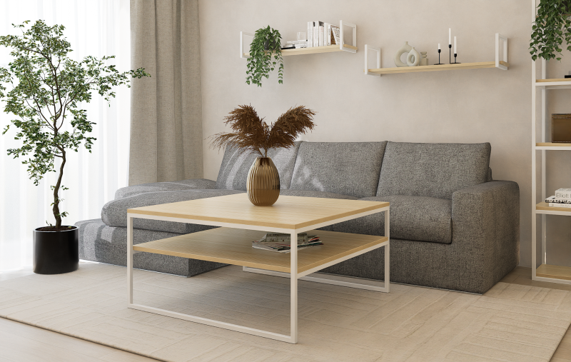 STOLIK KAWOWY Z PÓŁKĄ 100X100 jesion-biały 2.png