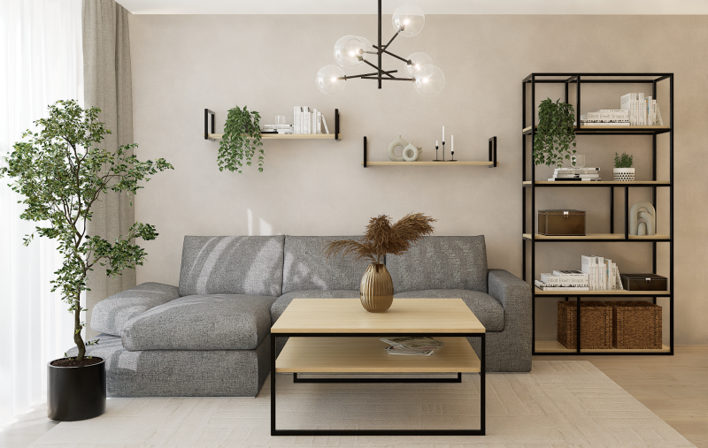 STOLIK KAWOWY Z PÓŁKĄ 100X100 jesion-czarny.png