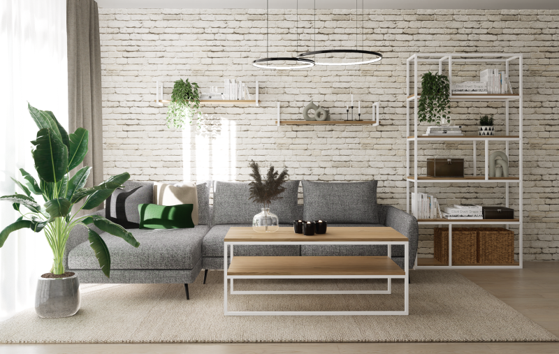 STOLIK KAWOWY Z PÓŁKĄ 120X60 dąb-biały.png