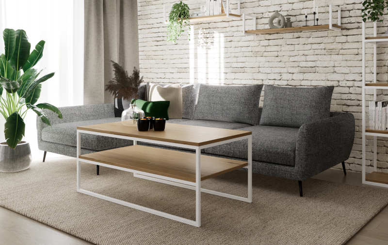 STOLIK KAWOWY Z PÓŁKĄ 120X60 dąb-biały 2.png