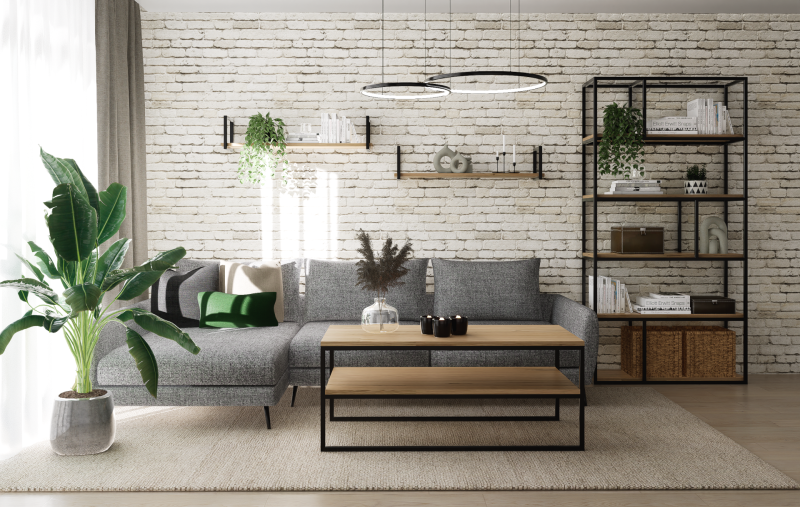 STOLIK KAWOWY Z PÓŁKĄ 120X60 dąb-czarny.png