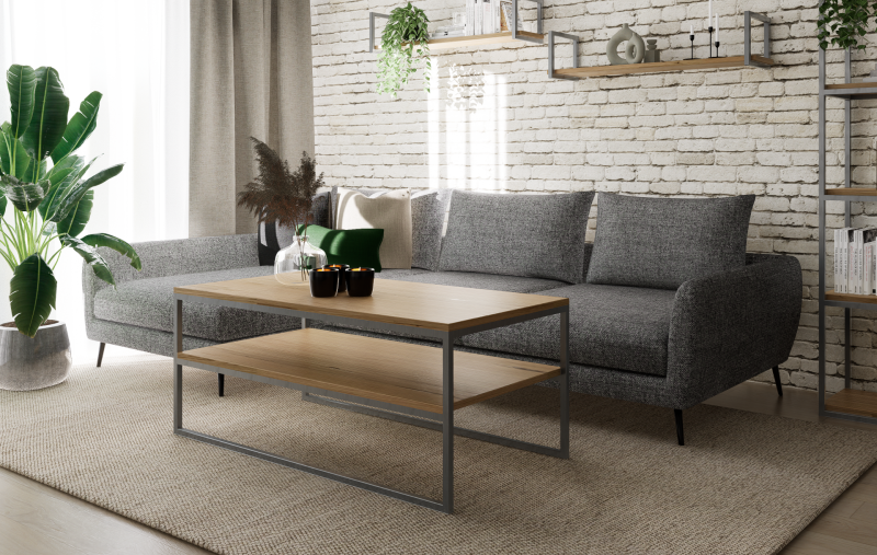 STOLIK KAWOWY Z PÓŁKĄ 120X60 dąb-stal 2.png