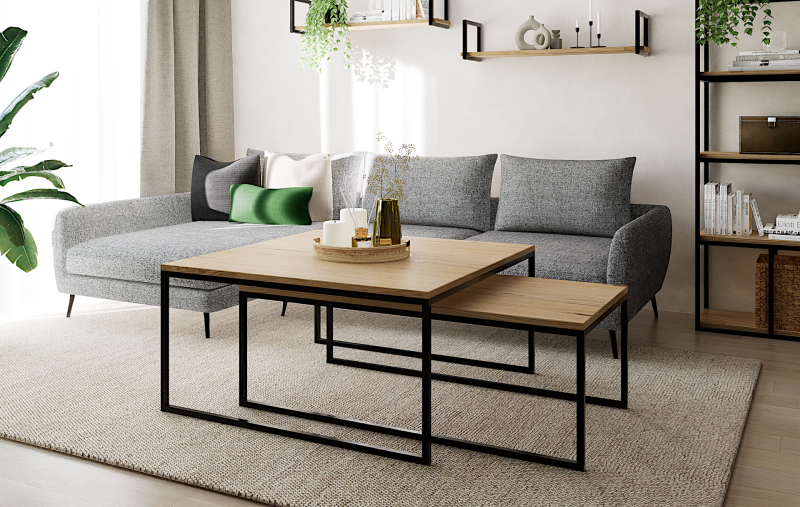 STOLIKI KAWOWE ZESTAW 100X100 I 120X60 dąb-czarny 2.png