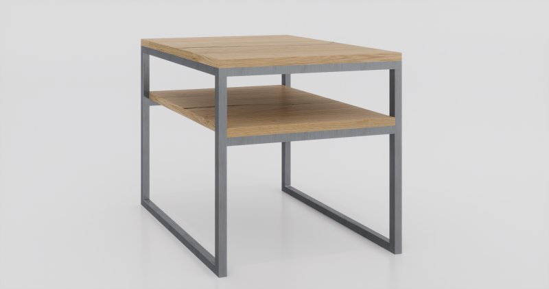 stolik kawowy z półką 50x50  dąb-stal.png