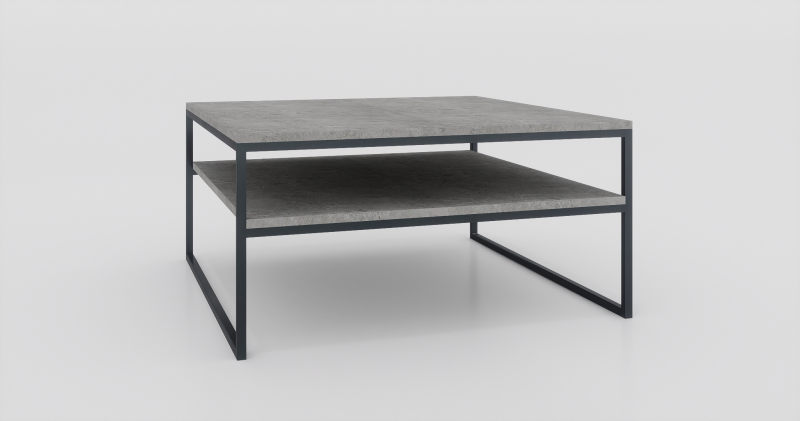 stolik kawowy z półką 100x100  beton-czarny.png