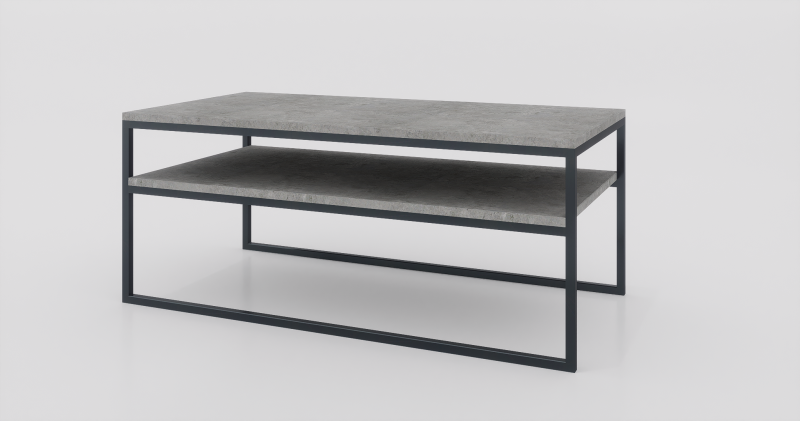 stolik kawowy z półką 120x60  beton-czarny.png