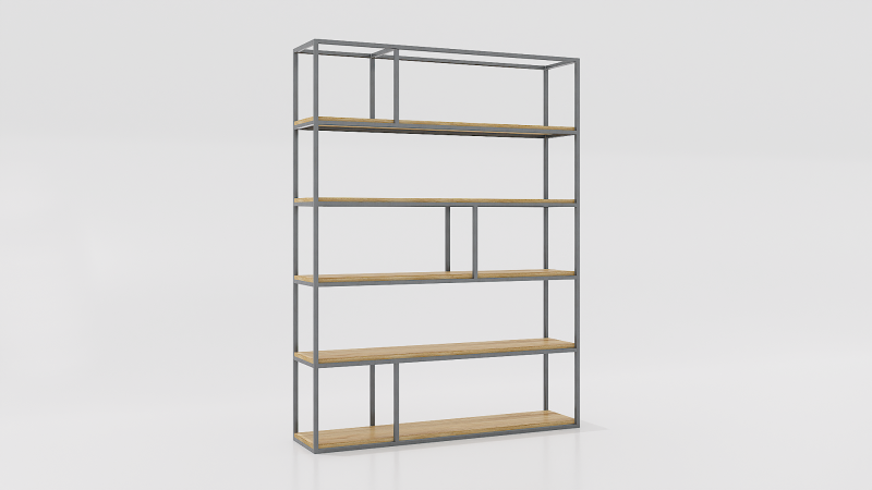 REGAŁ 150 DĄB STAL.png