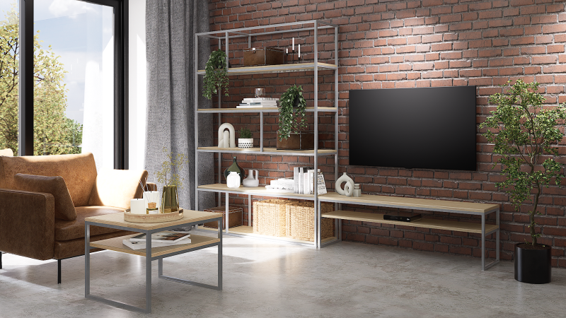 Regał 150 jesion-stal.png