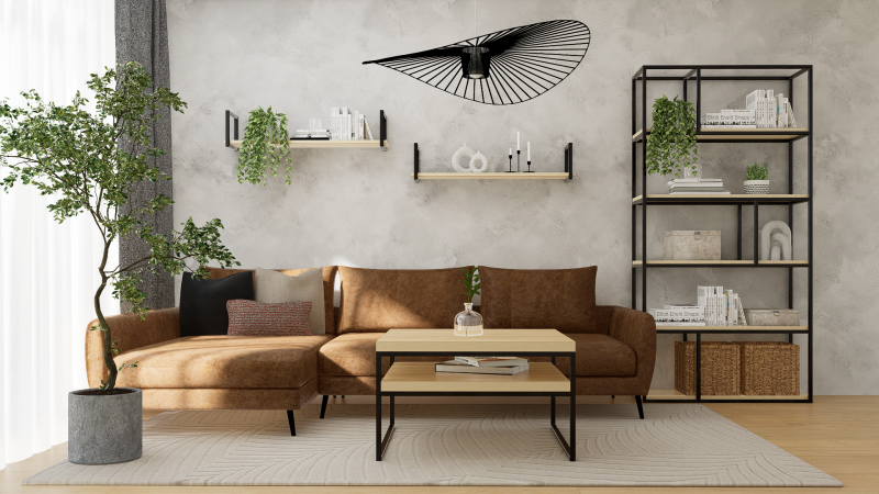 STOLIK KAWOWY Z PÓŁKĄ 80X80 jesion-czarny.png