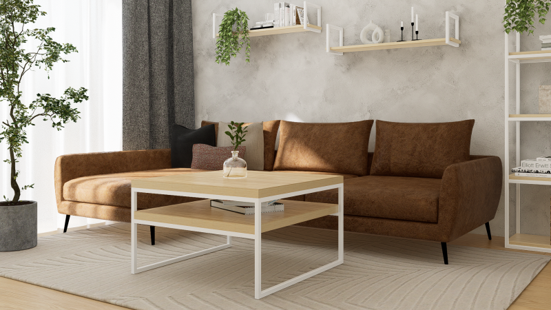 STOLIK KAWOWY Z PÓŁKĄ 80X80 jesion-biały 2.png