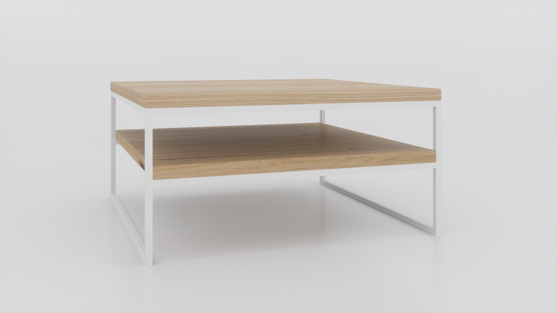 stolik kawowy z półką 100x100 dąb-biały.png