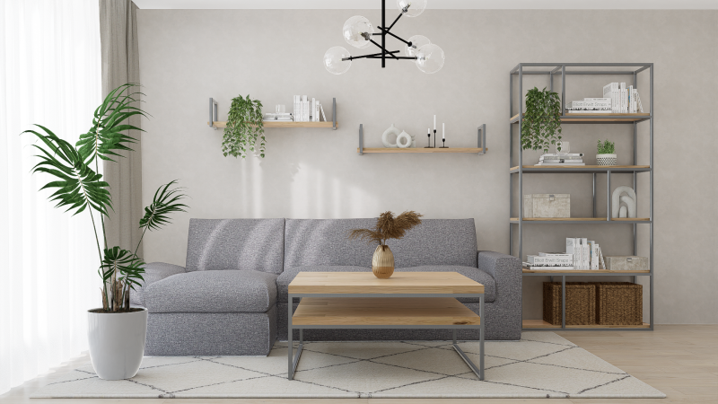 STOLIK KAWOWY Z PÓŁKĄ 100X100 dąb-stal.png