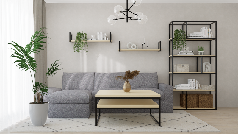 STOLIK KAWOWY Z PÓŁKĄ 100X100 jesion-czarny.png