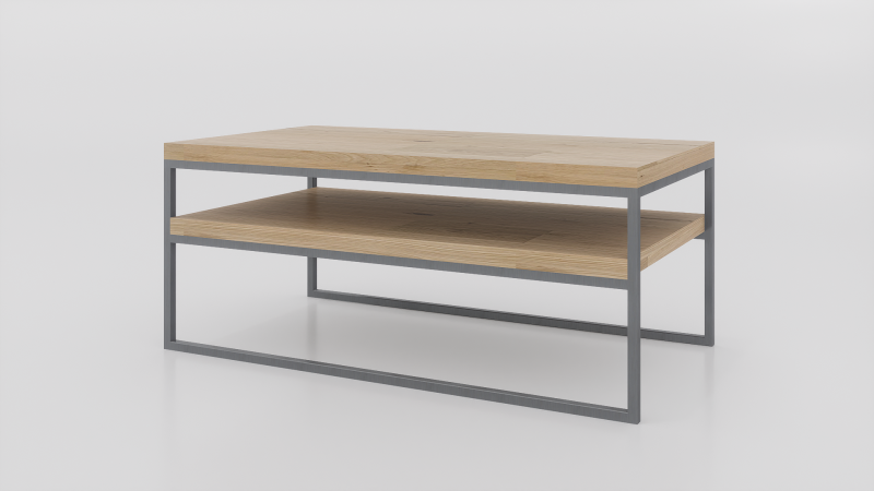 stolik kawowy z półką 120x60 dąb-stal.png