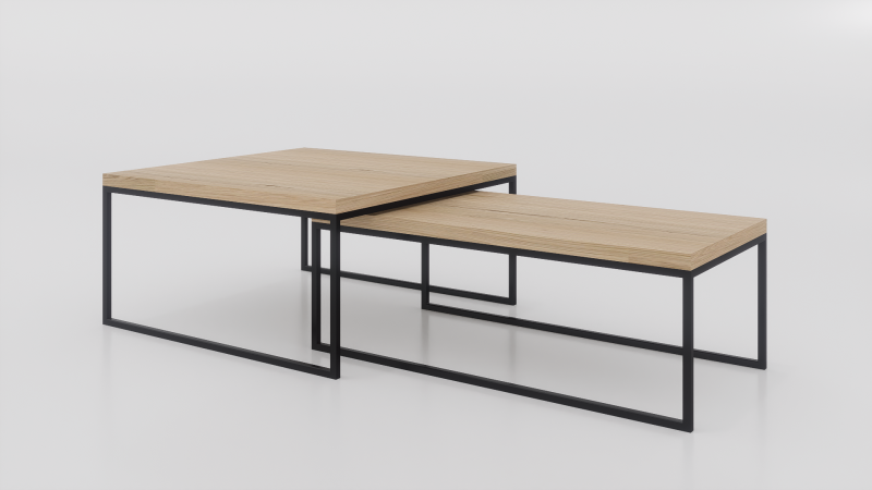 stolik kawowy zestaw 100x100, 120x60 dąb-czarny.png