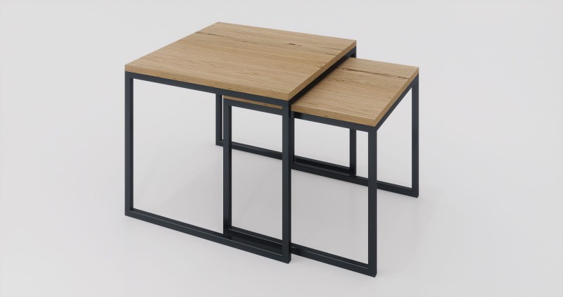 stolik kawowy zestaw 50x50, 60x60  dąb-czarny.jpg