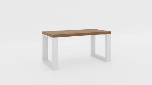 Stolik kawowy SAN FRANCISCO 100x50x50 Iroko | Biały